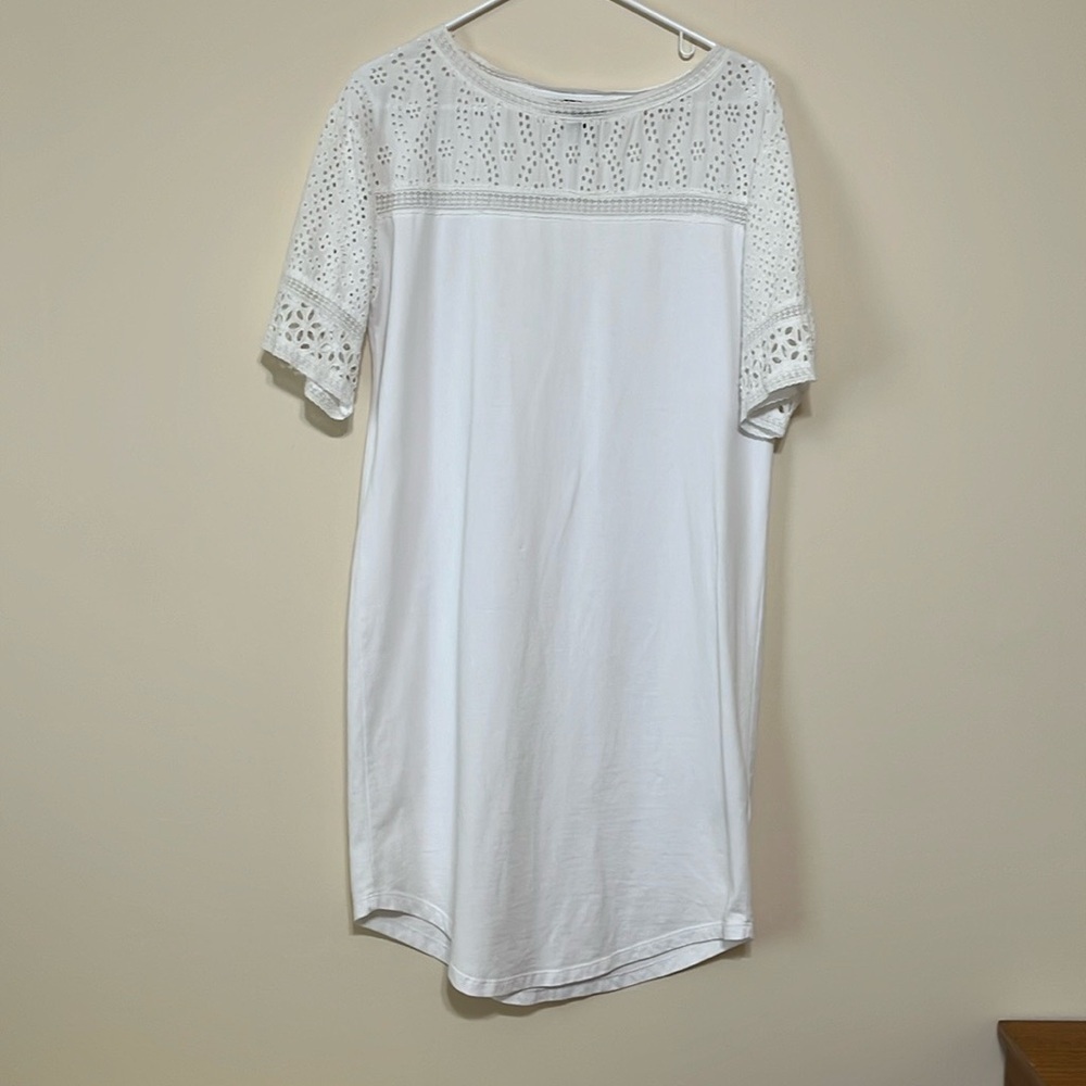 Lauren Ralph Lauren Eyelet T Shirt Dress Size Small - Picture 3 of 9